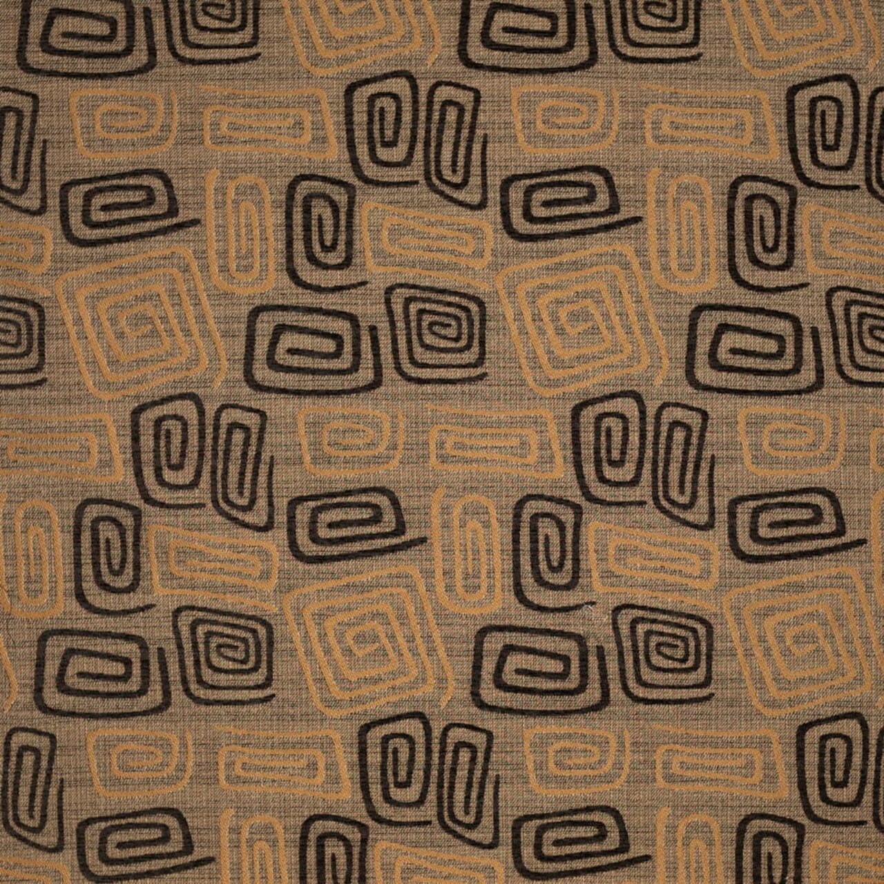 Mocha - Brown Abstract Geometric Upholstery Fabric 54 Inches"